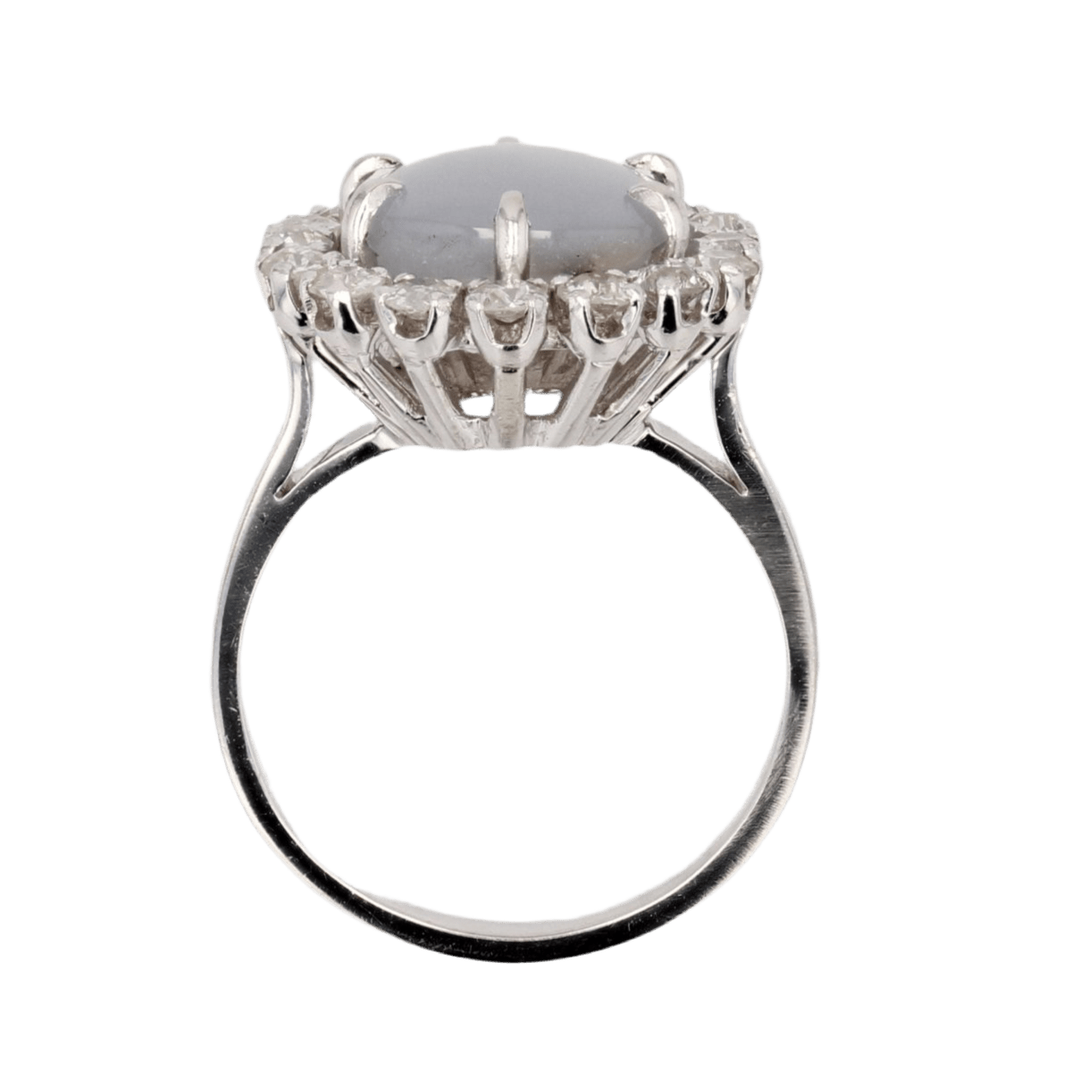 Bague Marguerite en or blanc, platine, saphir et diamants - Castafiore