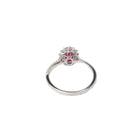 Bague Marguerite en or blanc, rubis et diamant - Castafiore