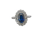 Bague Marguerite en or blanc, saphir et diamants - Castafiore