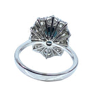 Bague Marguerite en or blanc, saphir et diamants - Castafiore