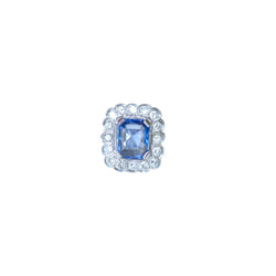 Bague Marguerite en or blanc, saphir, et diamants - Castafiore