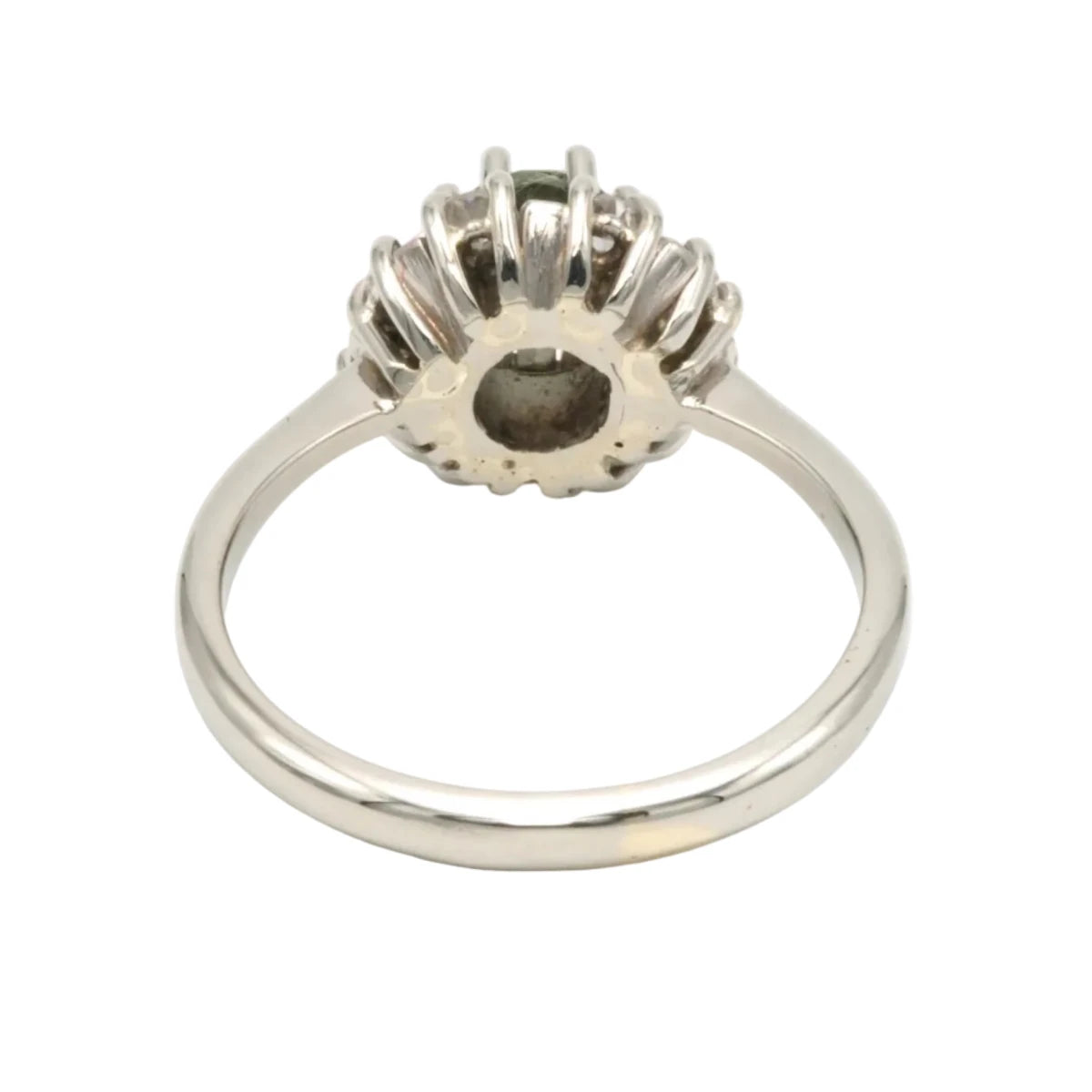 Bague Marguerite en or blanc, tourmaline et diamants - Castafiore