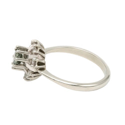 Bague Marguerite en or blanc, tourmaline et diamants - Castafiore