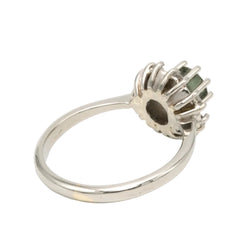 Bague Marguerite en or blanc, tourmaline et diamants - Castafiore
