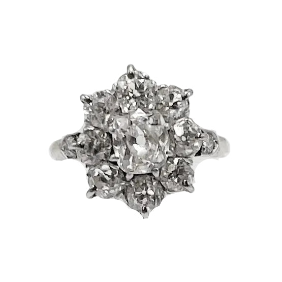 Bague Marguerite en or jaune, argent et diamants - Castafiore