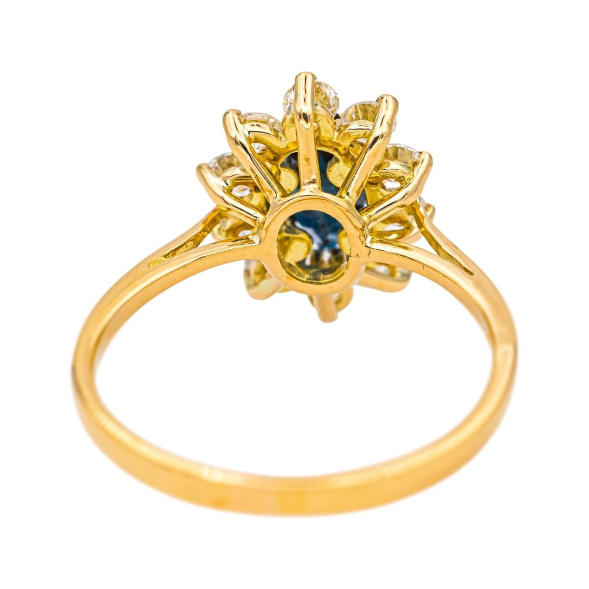 Bague Marguerite en or jaune, émeraude et diamants - Castafiore