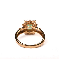 Bague Marguerite en or jaune, émeraude et diamants - Castafiore