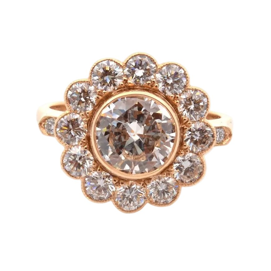 Bague Marguerite en or jaune et diamants - Castafiore