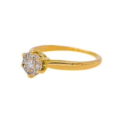 Bague Marguerite en or jaune et diamants - Castafiore