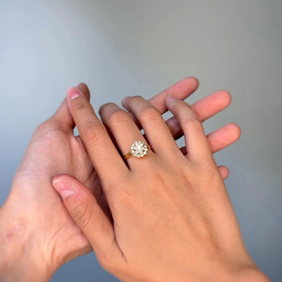 Bague Marguerite en or jaune et diamants - Castafiore