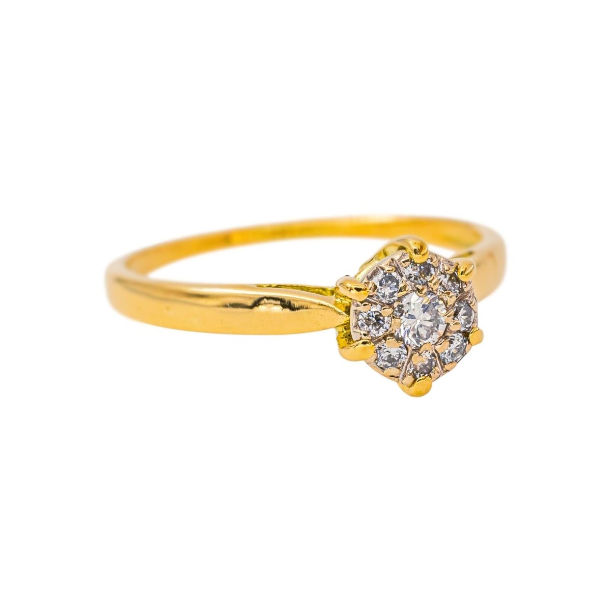 Bague Marguerite en or jaune et diamants - Castafiore