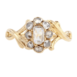 Bague Marguerite en or jaune et diamants - Castafiore