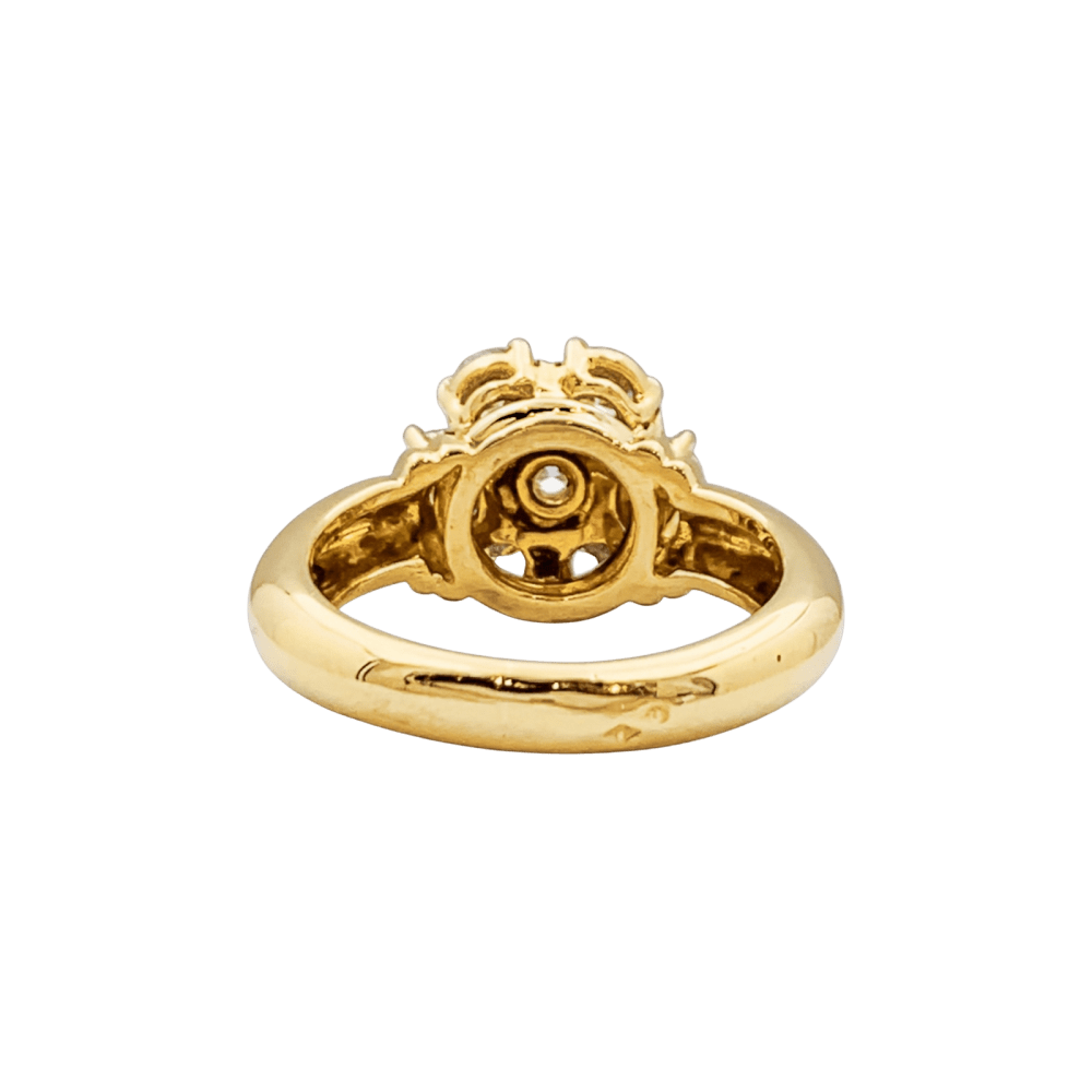 Ring "Flower", yellow gold and diamonds.