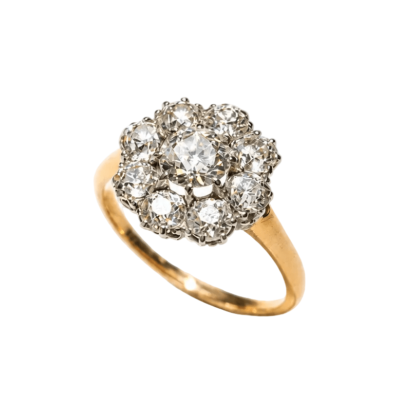 Bague Marguerite en or jaune et diamants - Castafiore