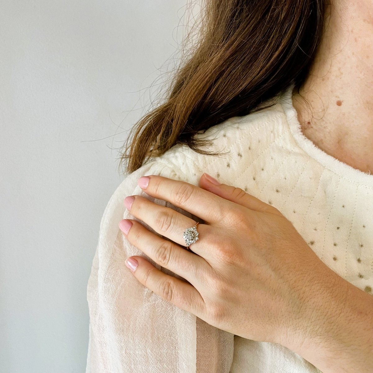 Bague Marguerite en or jaune et diamants - Castafiore