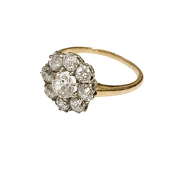 Bague Marguerite en or jaune et diamants - Castafiore
