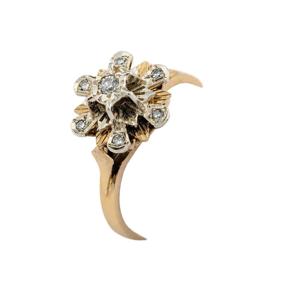 Bague Marguerite en or jaune et diamants - Castafiore