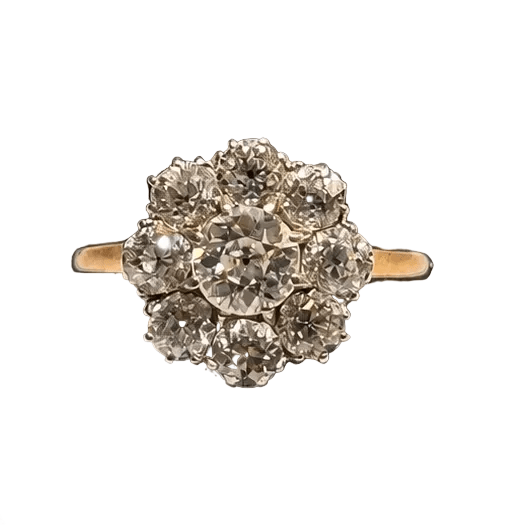 Bague Marguerite en or jaune et diamants - Castafiore