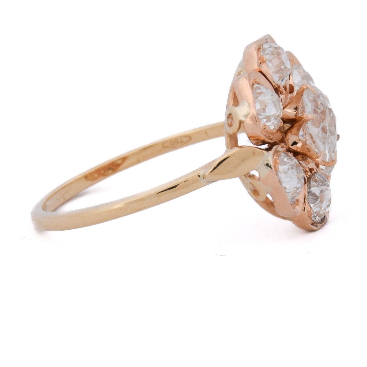 Bague Marguerite en or jaune et diamants - Castafiore
