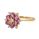 Bague Marguerite en or jaune et rubis - Castafiore