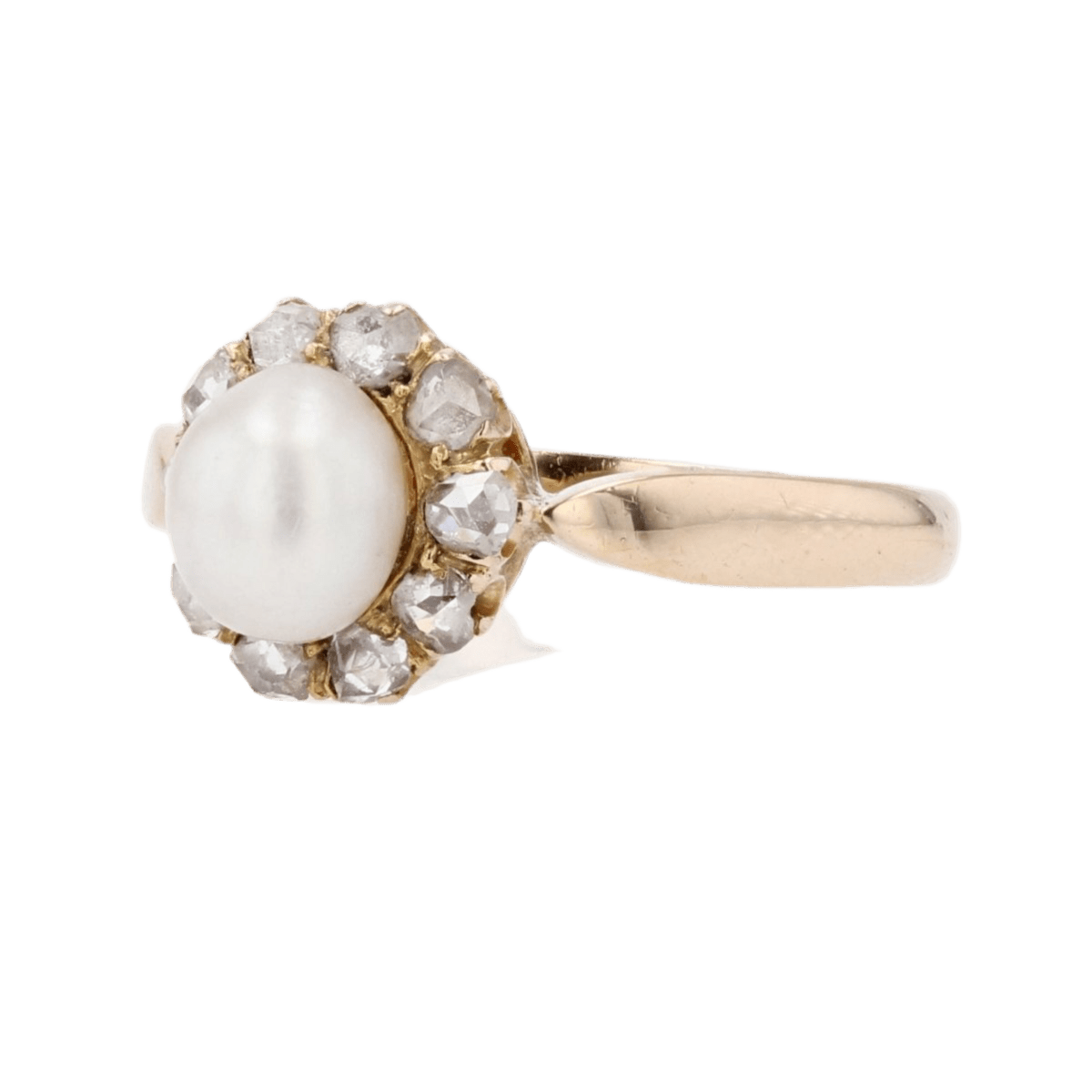 Bague Marguerite en or jaune, perle et diamants - Castafiore