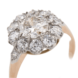 Bague Marguerite en or jaune, platine et diamants - Castafiore