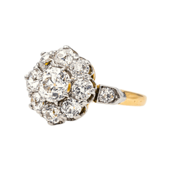 Bague Marguerite en or jaune, platine et diamants - Castafiore