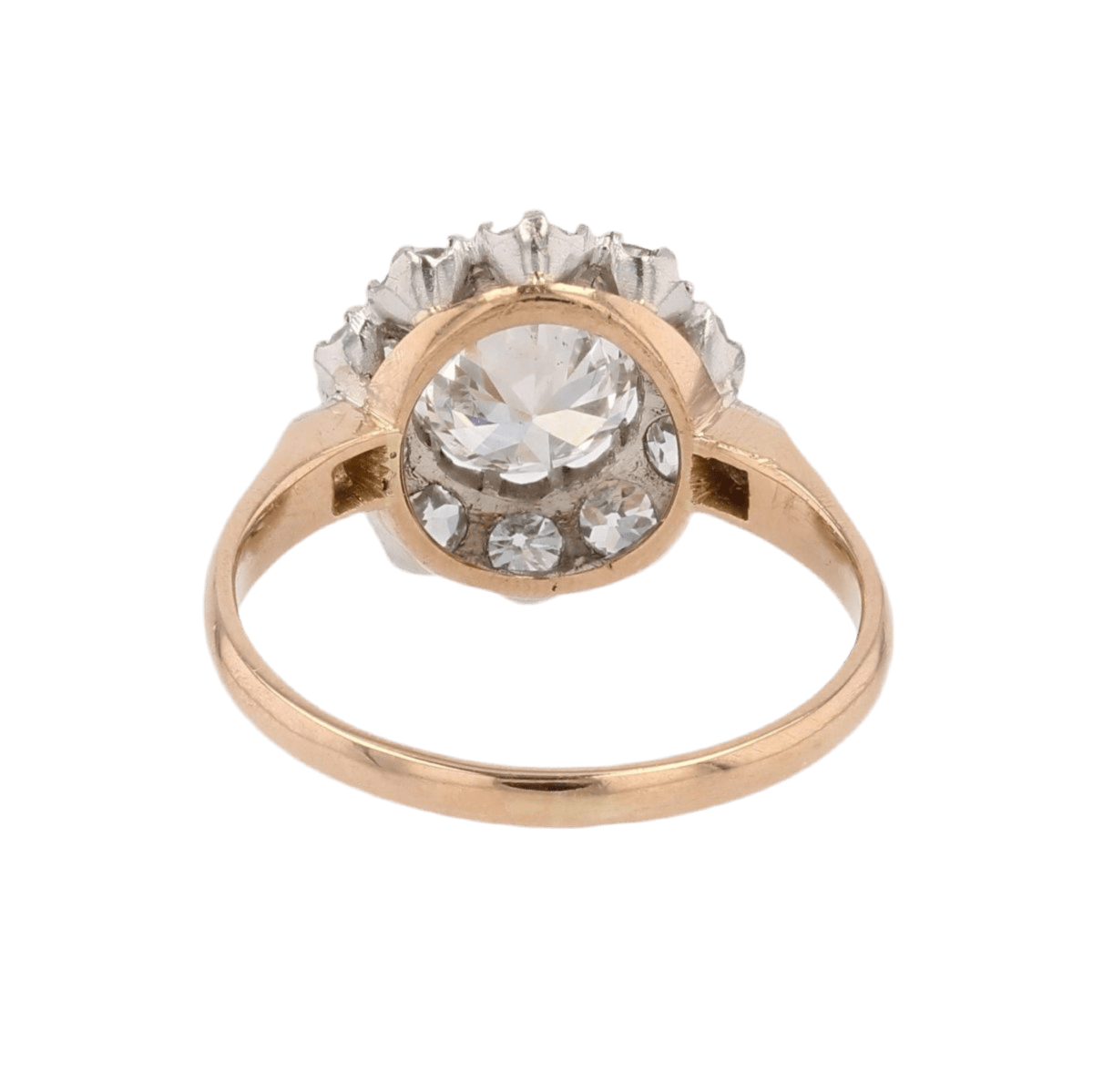 Bague Marguerite en or jaune, platine et diamants - Castafiore