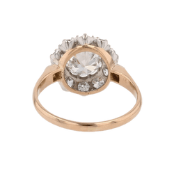 Bague Marguerite en or jaune, platine et diamants - Castafiore