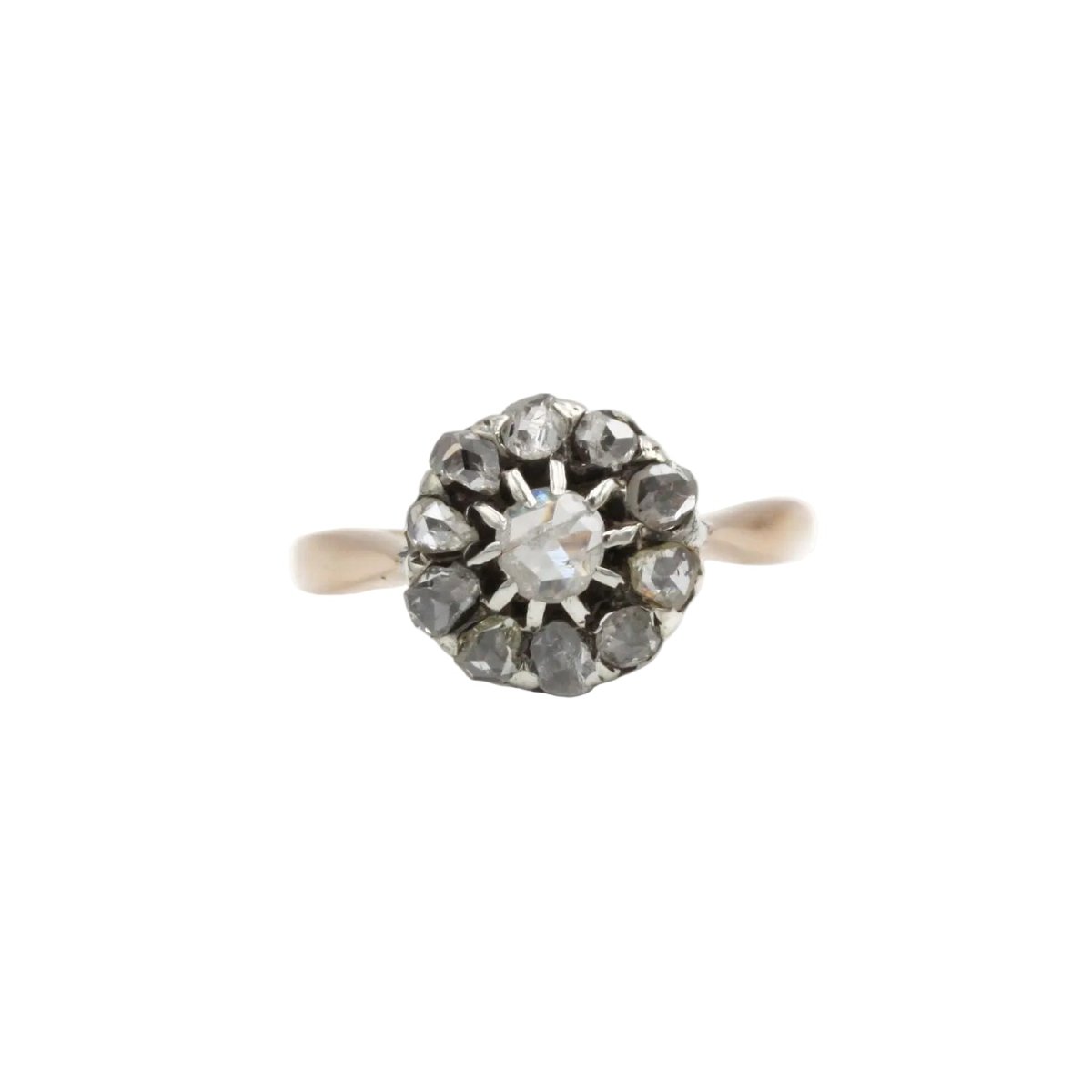 Bague Marguerite en or jaune, platine et diamants - Castafiore