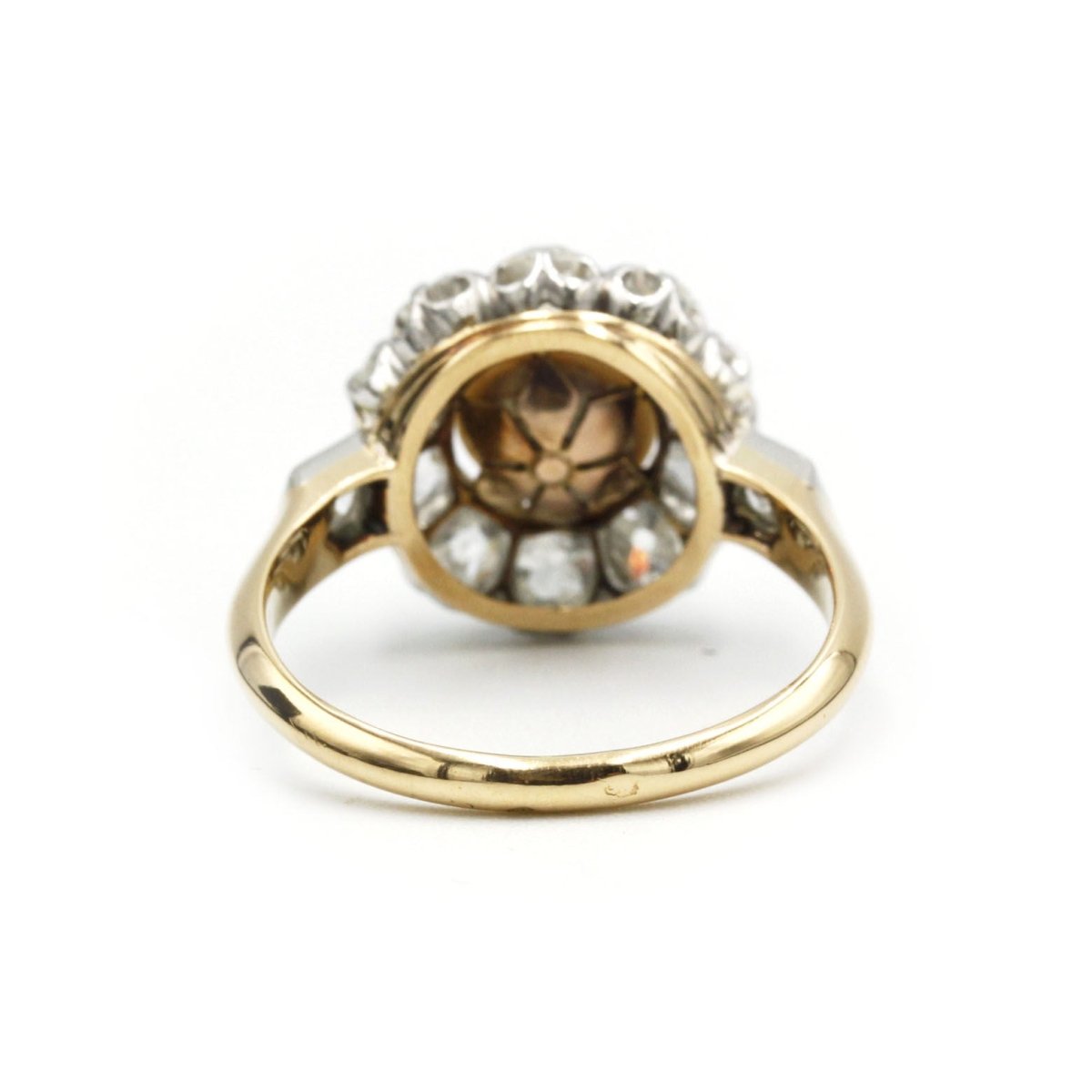 Bague Marguerite en or jaune, platine, perle et diamants - Castafiore