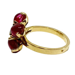 Bague Marguerite en or jaune, rubis et diamant - Castafiore