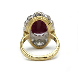Bague Marguerite en or jaune, rubis et diamants - Castafiore