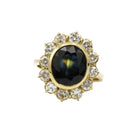 Bague Marguerite en or jaune, saphir et diamant - Castafiore