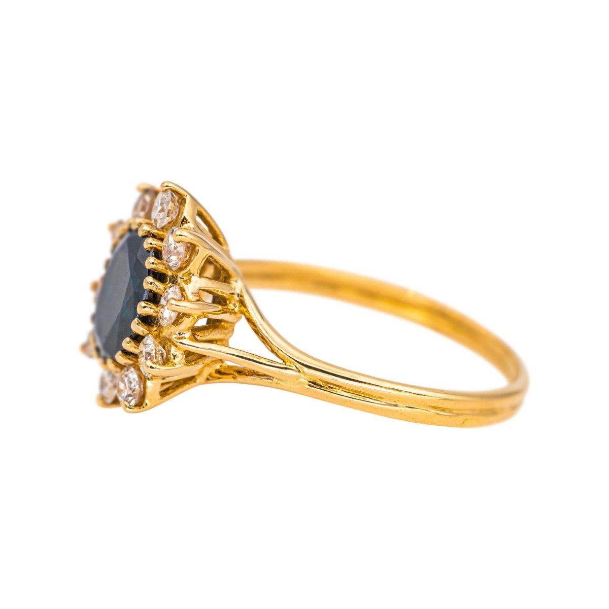 Ring Marguerite Yellow gold Sapphire