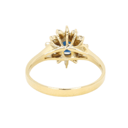 Bague Marguerite en or jaune, saphir et diamants - Castafiore