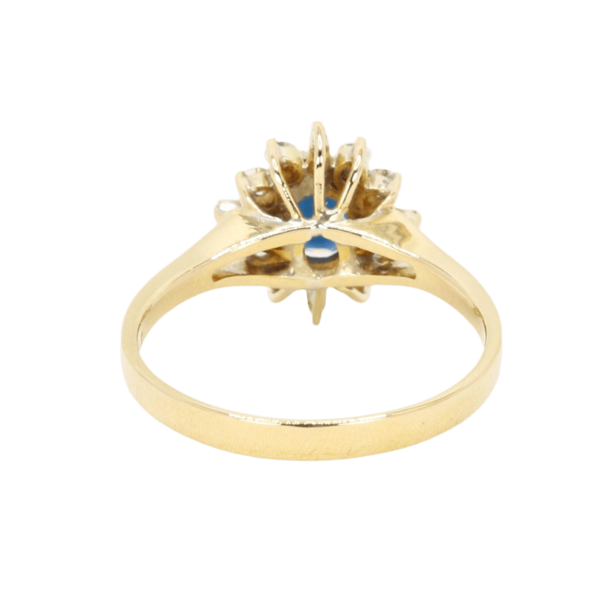 Bague Marguerite en or jaune, saphir et diamants - Castafiore