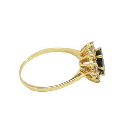 Bague Marguerite en or jaune, saphir et diamants - Castafiore