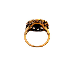 Bague Marguerite en or jaune, saphir et diamants - Castafiore
