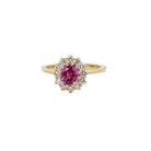 Bague Marguerite en or jaune, saphir et diamants - Castafiore