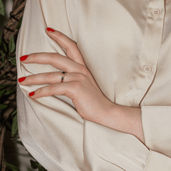 Bague Marguerite en or jaune, saphirs et diamants - Castafiore