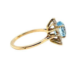 Bague Marguerite en or jaune, topaze et diamants - Castafiore