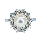 Bague Marguerite en or, platine, perle et diamants - Castafiore