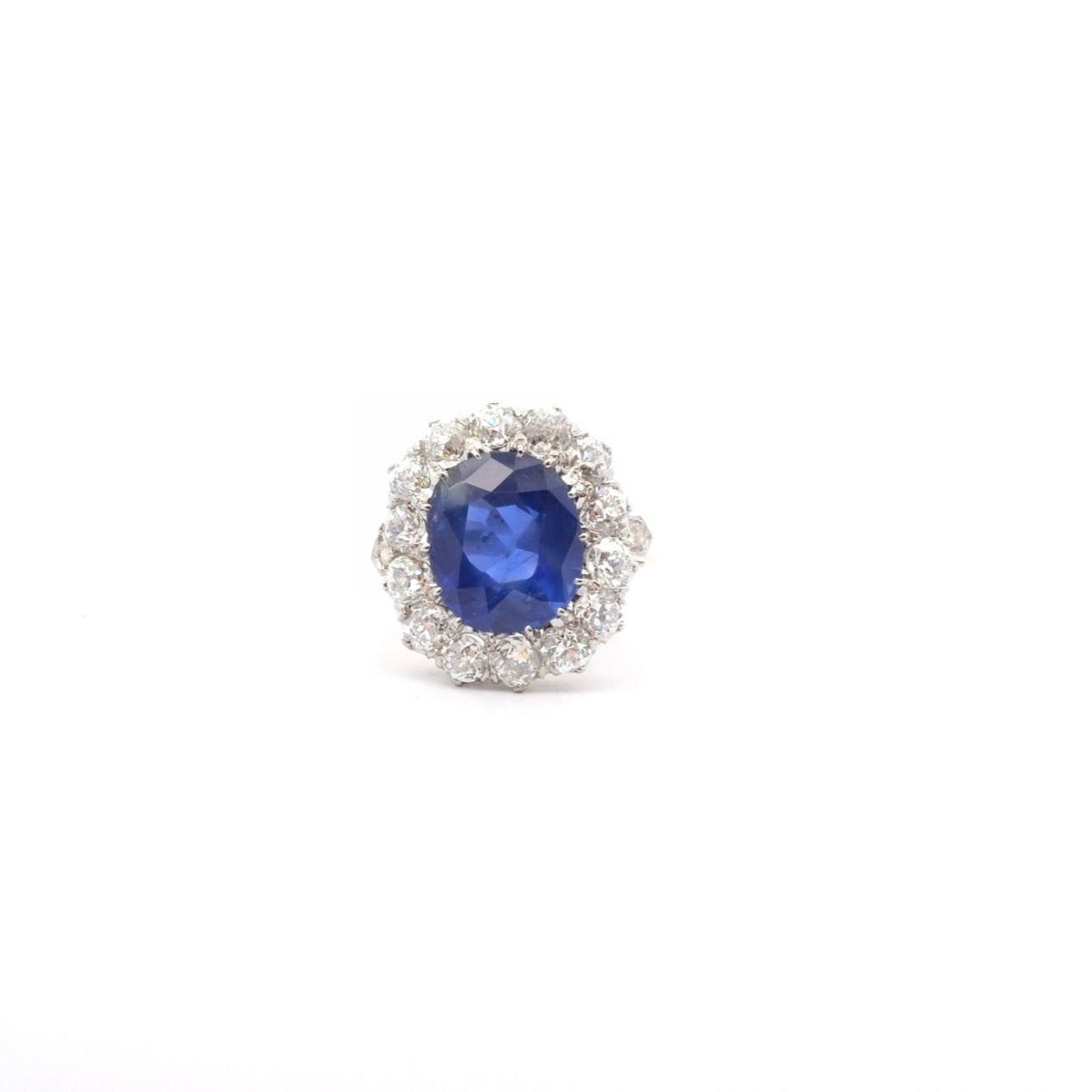Bague Marguerite en or, platine, saphir et diamants - Castafiore
