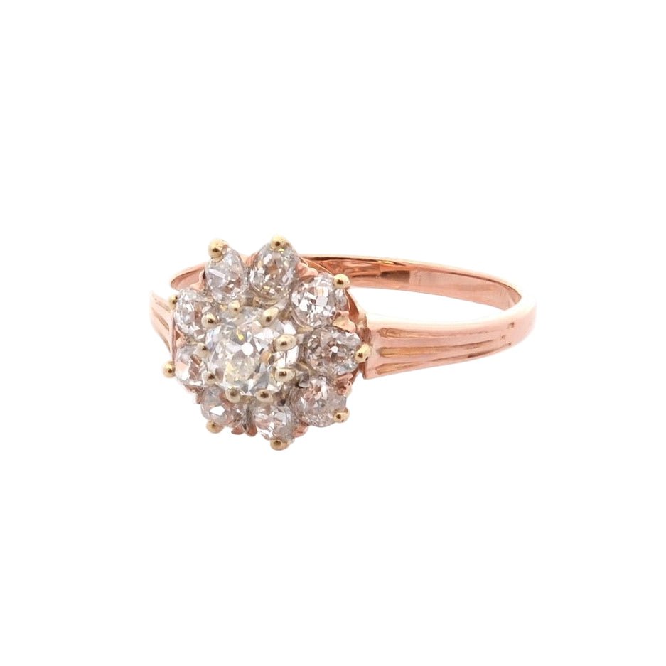Bague Marguerite en or rose et diamants - Castafiore