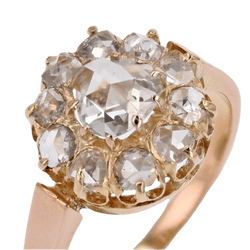 Bague Marguerite en or rose et diamants - Castafiore