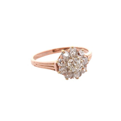 Bague Marguerite en or rose et diamants - Castafiore
