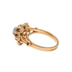 Bague Marguerite en or rose et diamants - Castafiore