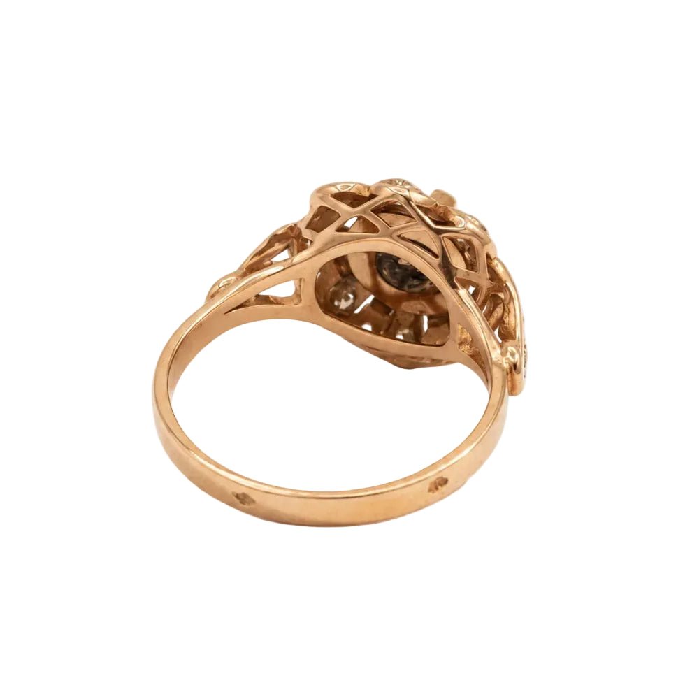 Bague Marguerite en or rose et diamants - Castafiore