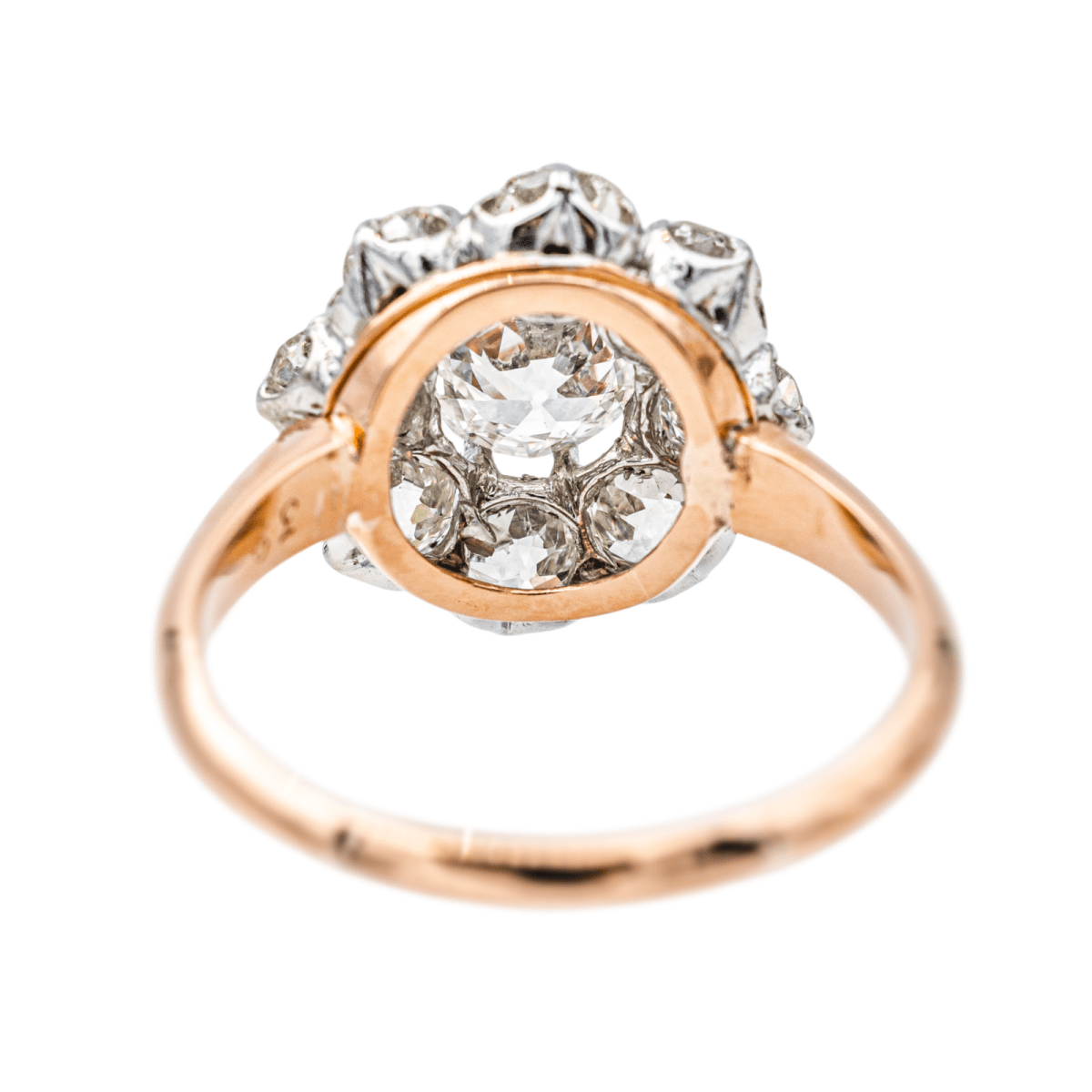 Bague Marguerite en or rose, platine et diamants - Castafiore
